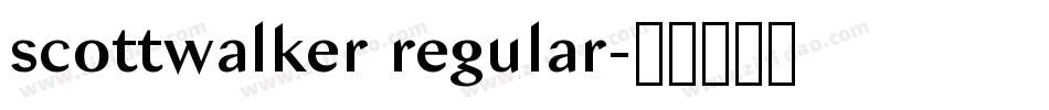 scottwalker regular字体转换